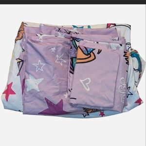 Pastel Purple Unicorn Star Bedding Set